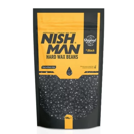 NISHMAN HARD WAX BEANS BLACK 500 ML